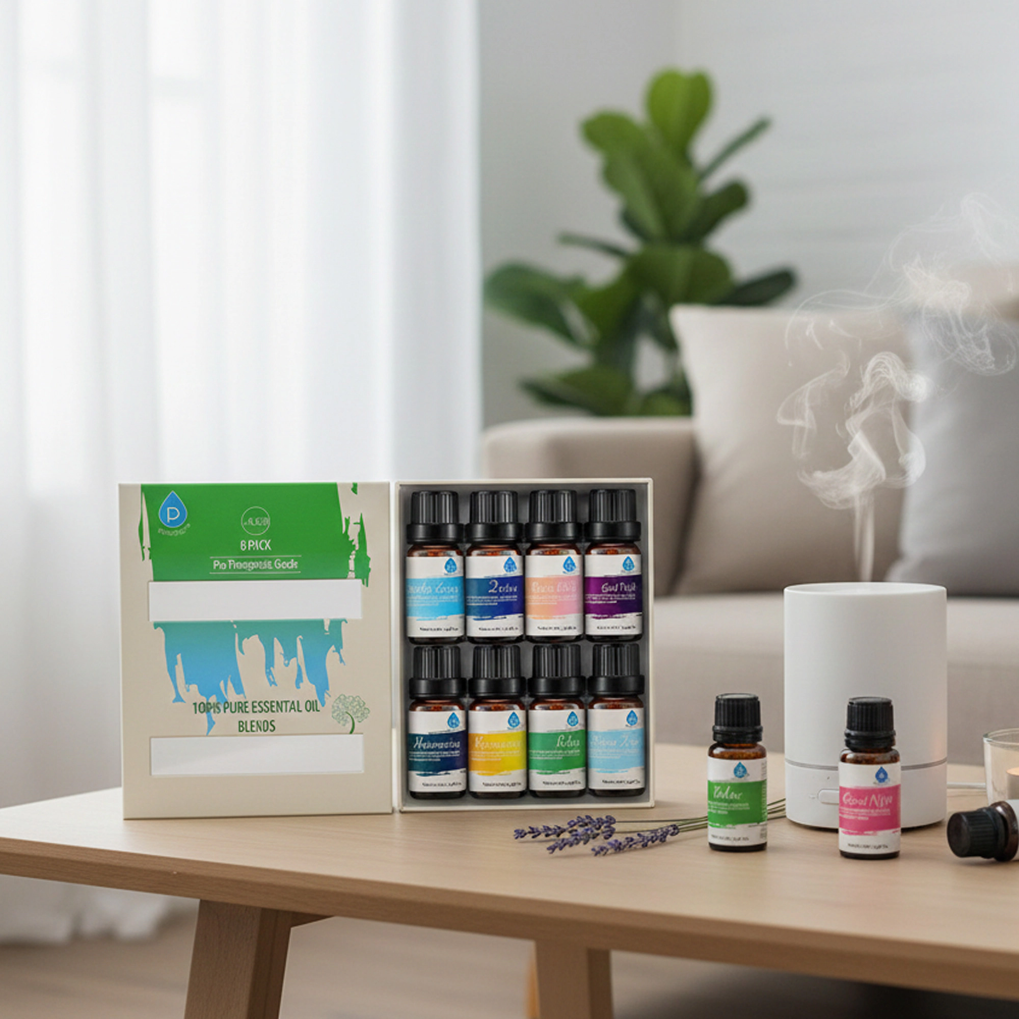 Pursonic Unisex 100% Pure Essential Aromatherapy Oils – 8 Pack