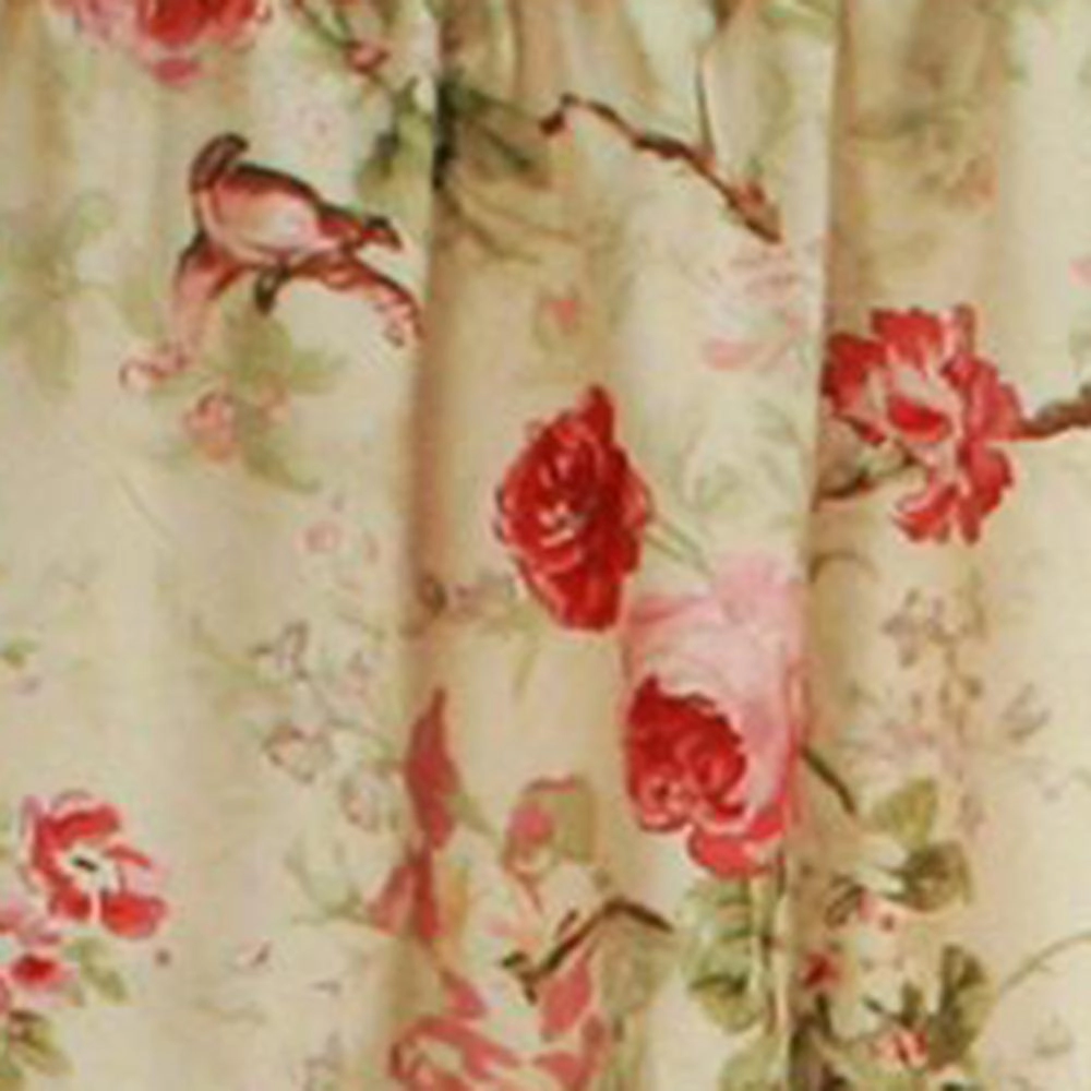 Ellis Curtain Balmoral Floral Print Semi Sheer Valance Curtain 48" x 15" Red/Yellow