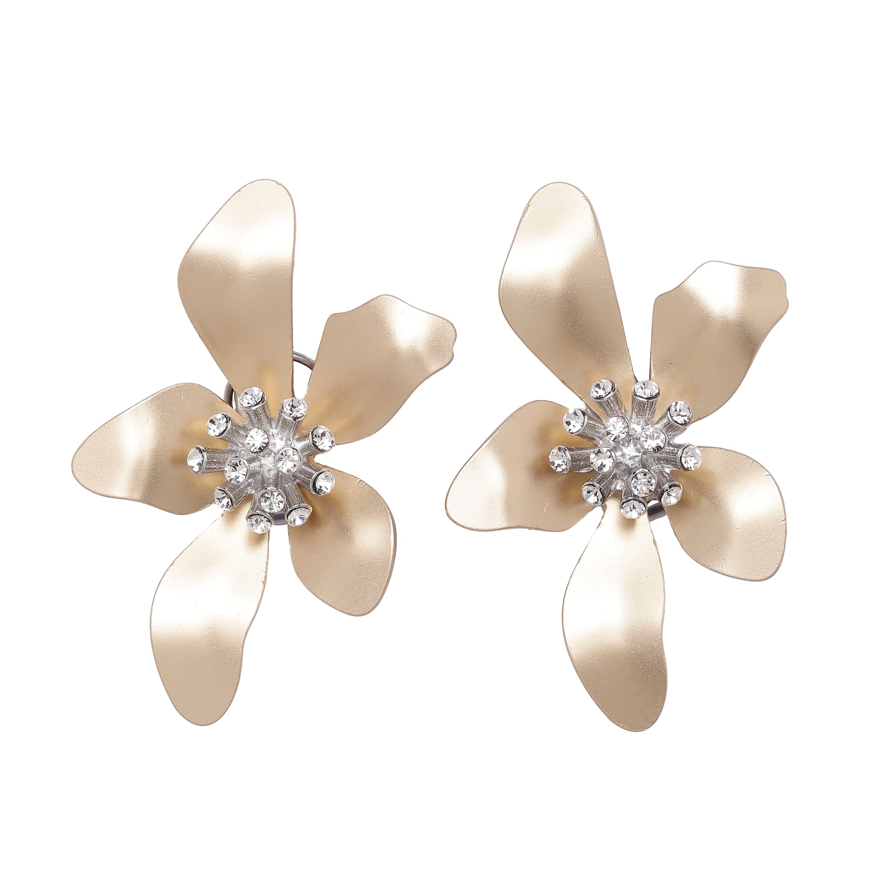 AGP PARIS Womens Floral Stud Earrings