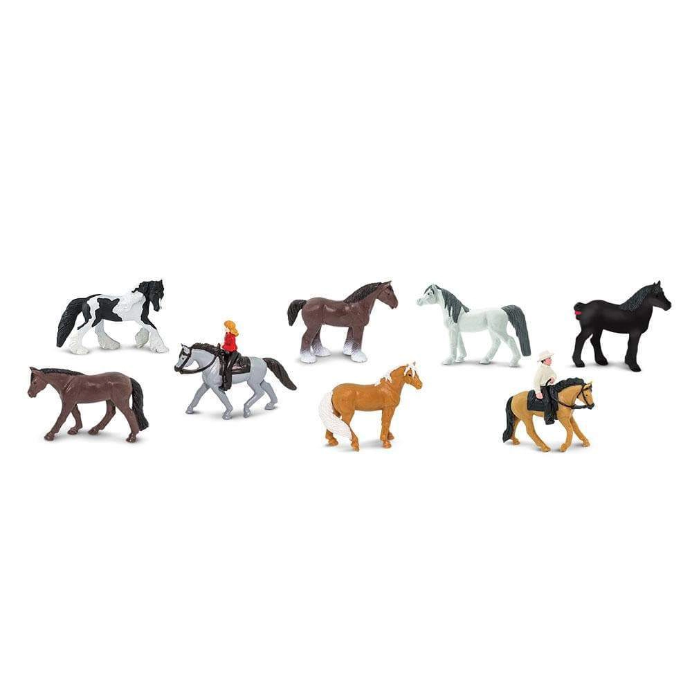 Safari Ltd. - Horses & Riders TOOB - contains 10 Mini Figurines