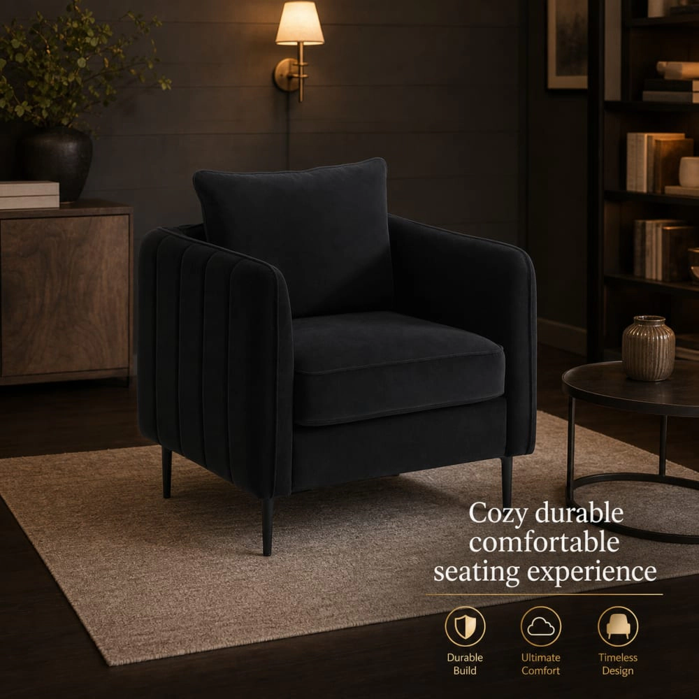 GOODSILO Compact Upholstered Single Seat Accent Sofa