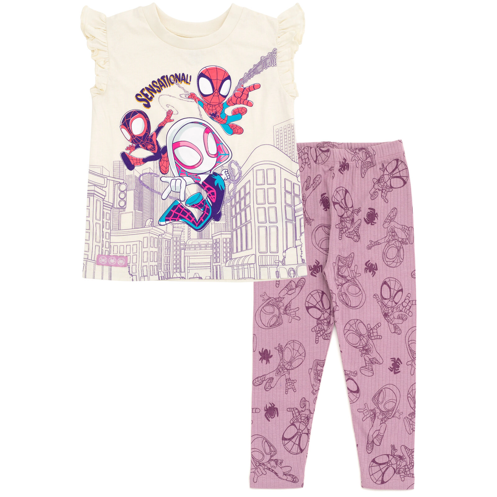 Marvel Spidey and His Amazing Friends Girls' 2-Piece T-Shirt Leggings Set