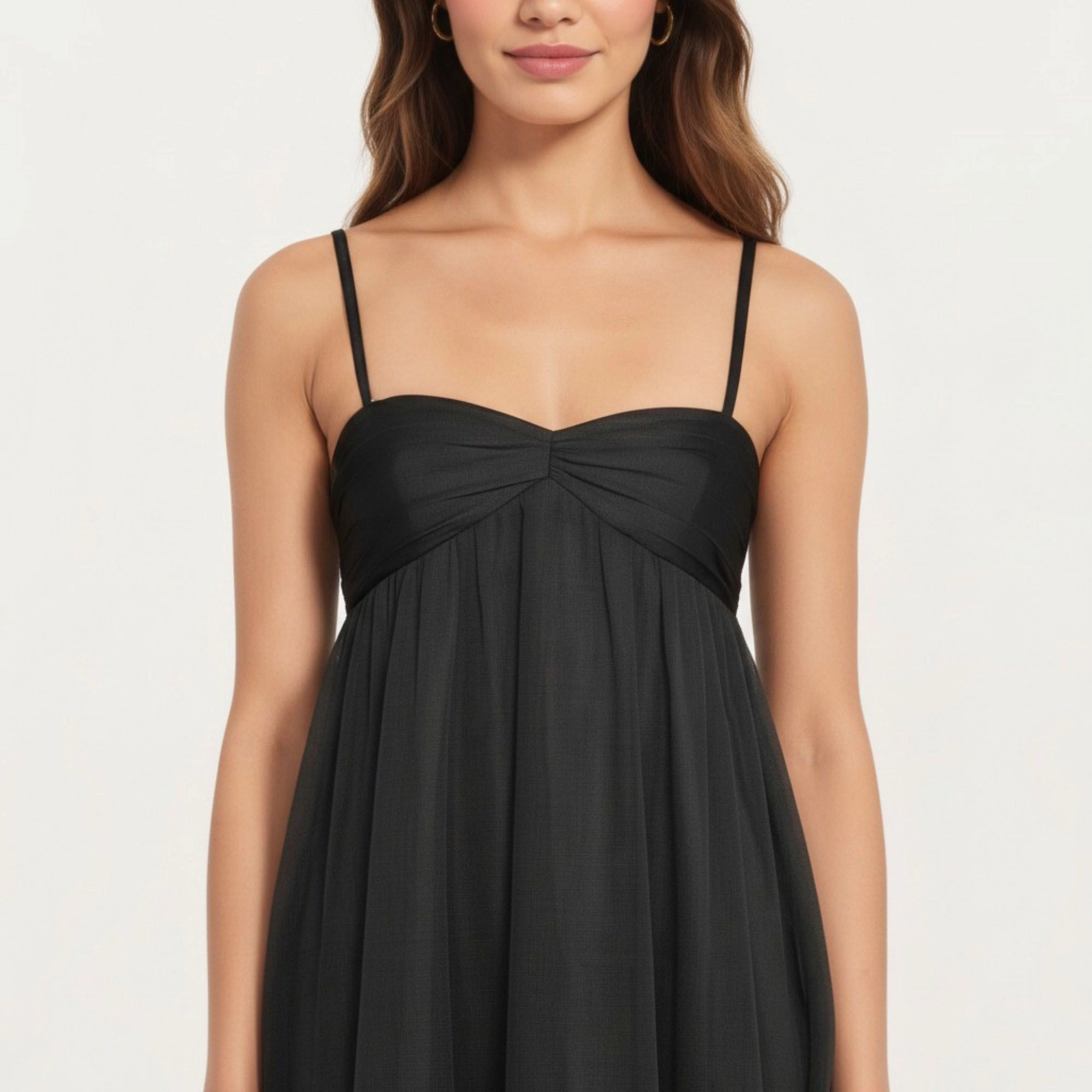 Anna-Kaci Women's Spaghetti Strap Babydoll Mini Dress with Sweetheart Neckline Flowy A-Line Silhouette