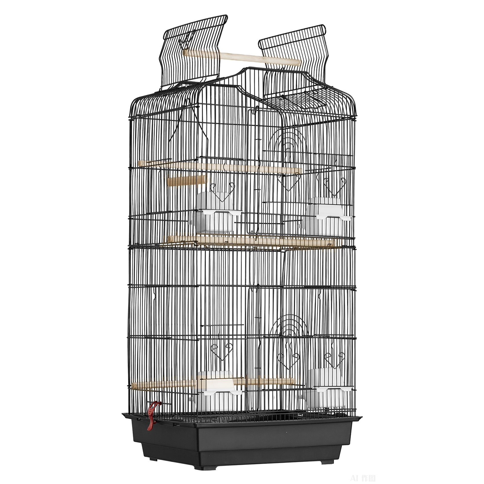 HONGGE Large Parrot Bird Cage with Swing and Perch for Parakeets Finches Canaries Lovebirds Cockatiels Budgies