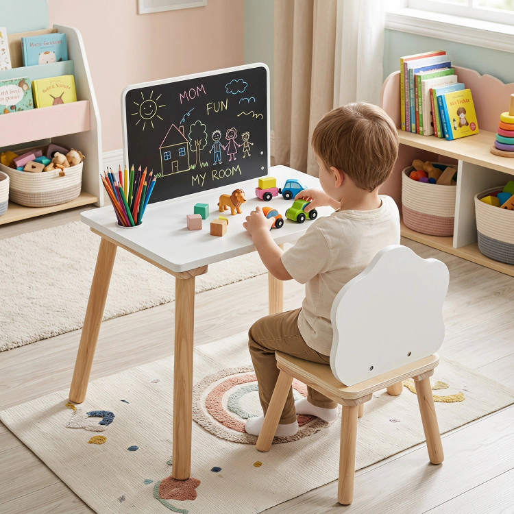 Hivvago Weaning Table And Chair Set With Chalkboard