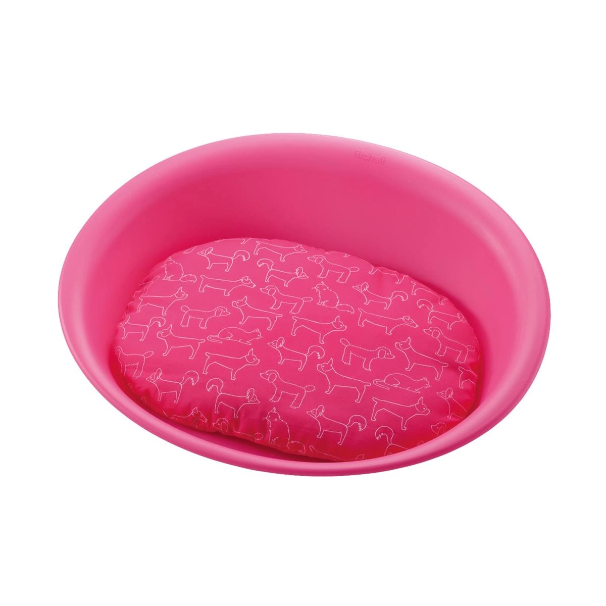 Richell Oval Pet Bed Medium - Pink