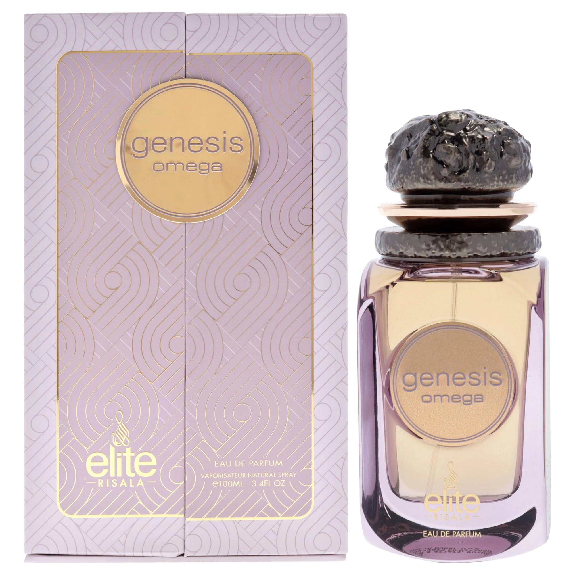 Risala Elite Genesis Omega Eau de Parfum for Men, Woody Aromatic Aquatic 3.4 oz Spray