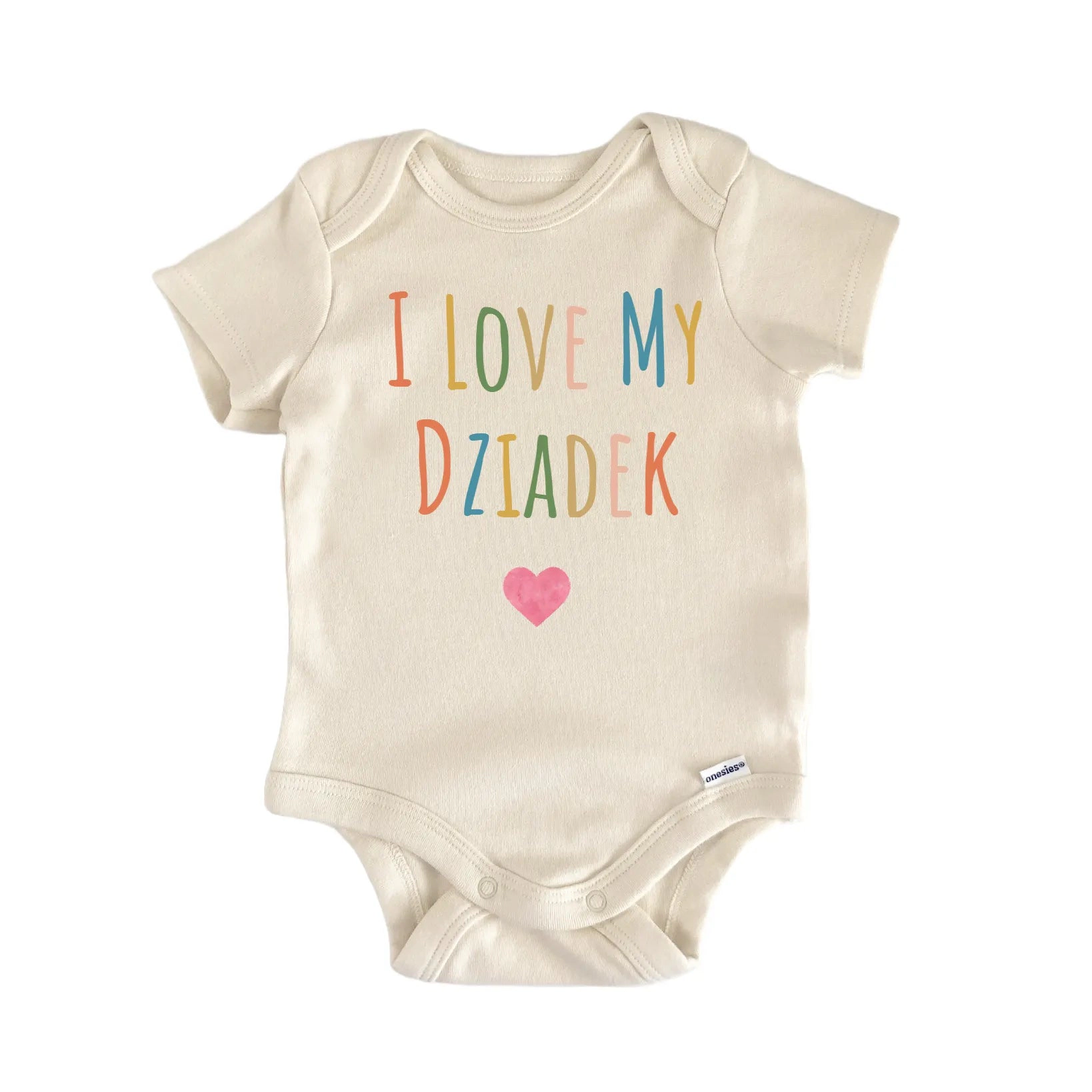 NOFO VIBES Unisex I Love My Dziadek Newborn Baby Bodysuit