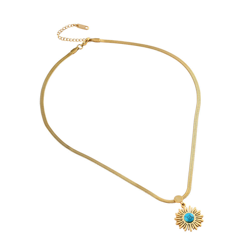 SOHI Women's California Gold the Soleil Pendant Necklace