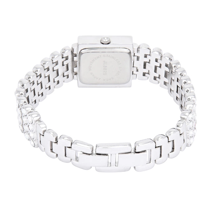 Peugeot Women's Silver Jeweled Watch with Four Strands of Genuine Swarovski Crystals