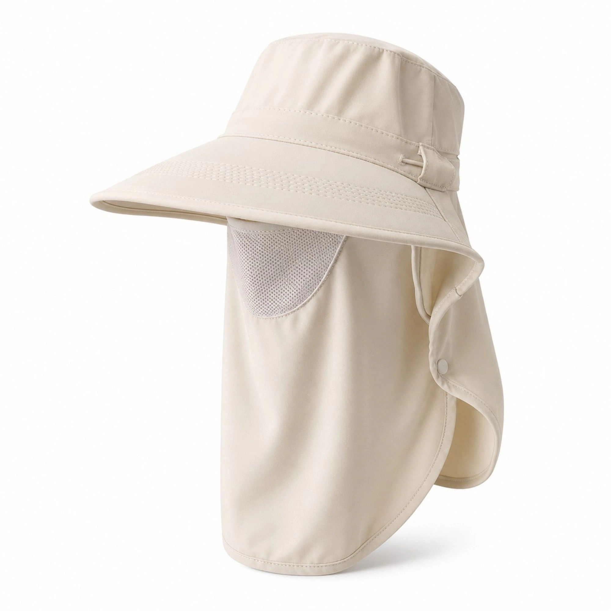 Alilang Women's Wide Brim Sun Hat with Neck Flap Breathable Mesh Panel and Lightweight Outdoor Design
