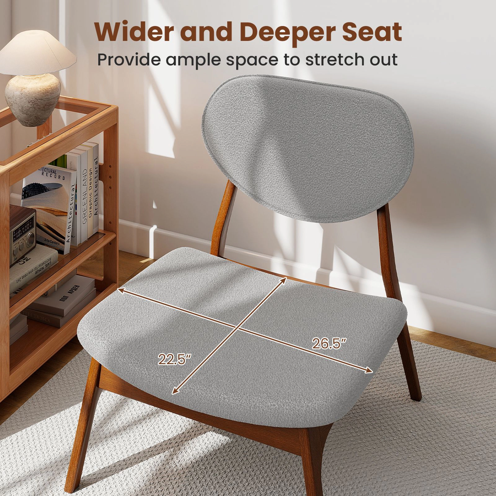 SlickBlue Unisex Set of 2 Velvet Accent Chairs with Side Table