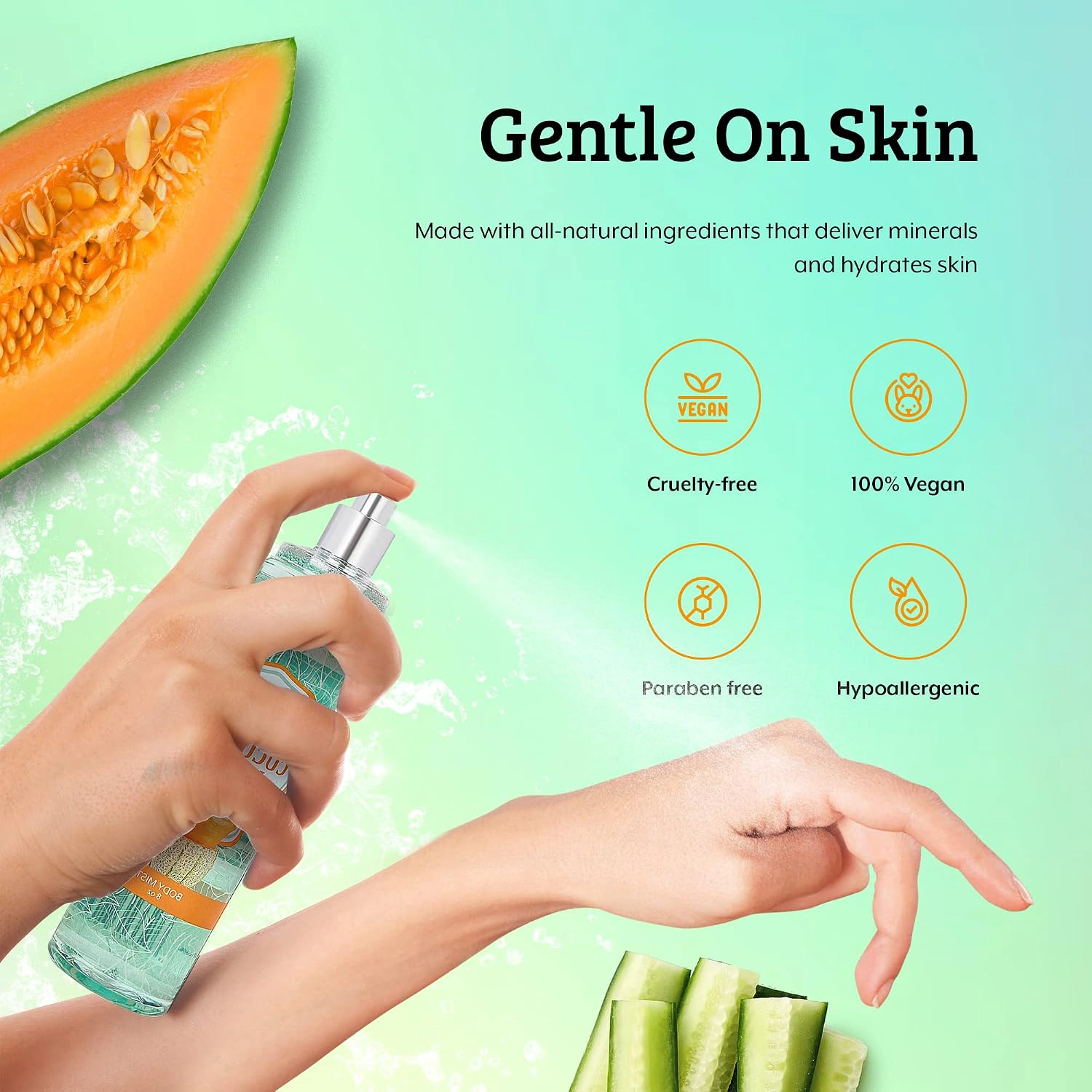 Freida and Joe Womens 10oz Deep Moisturizing Fragrance Body Lotion & 8 oz in Cucumber Scent