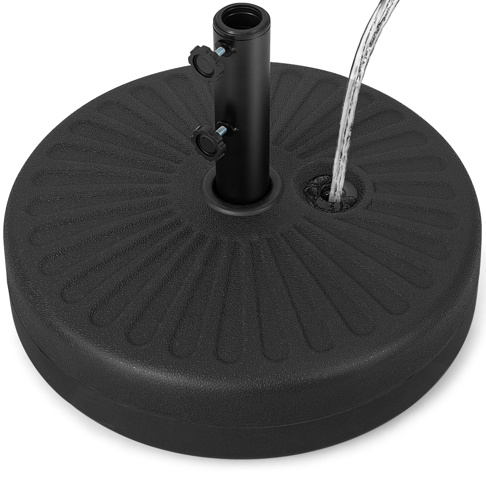 Slickblue Fillable Patio Umbrella Base Stand Black for 9 to 10 Ft Market Umbrellas