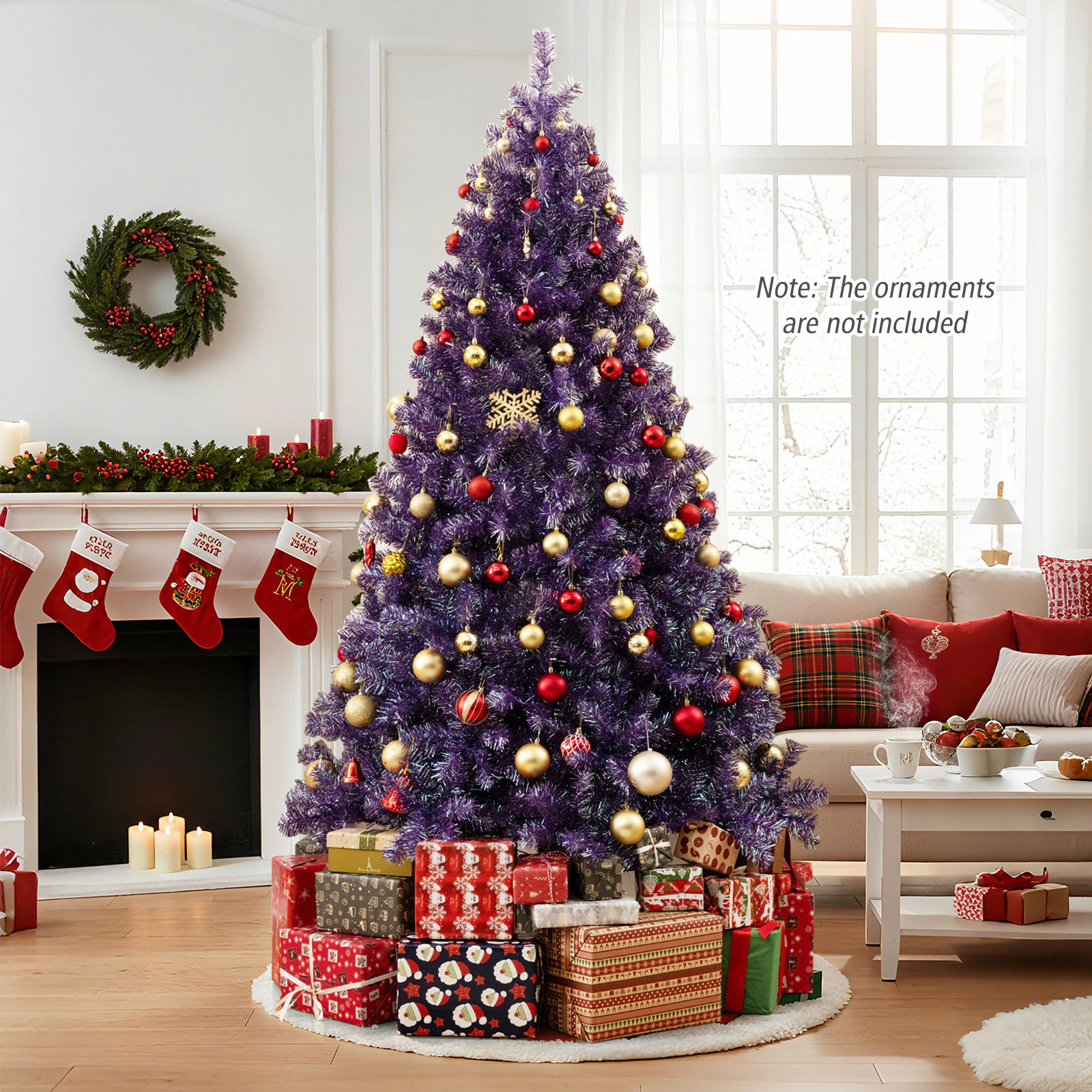 SlickBlue Decorative Christmas Tree with Warm White LED Lights
