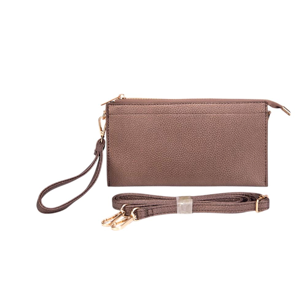 Fashnzfab Faux Leather Slim Wallet Crossbody Bag