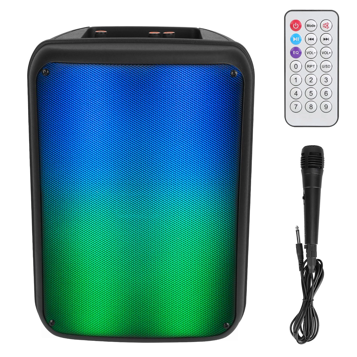 GBruno 8-Inch Wireless Party Speaker With RGB Lights