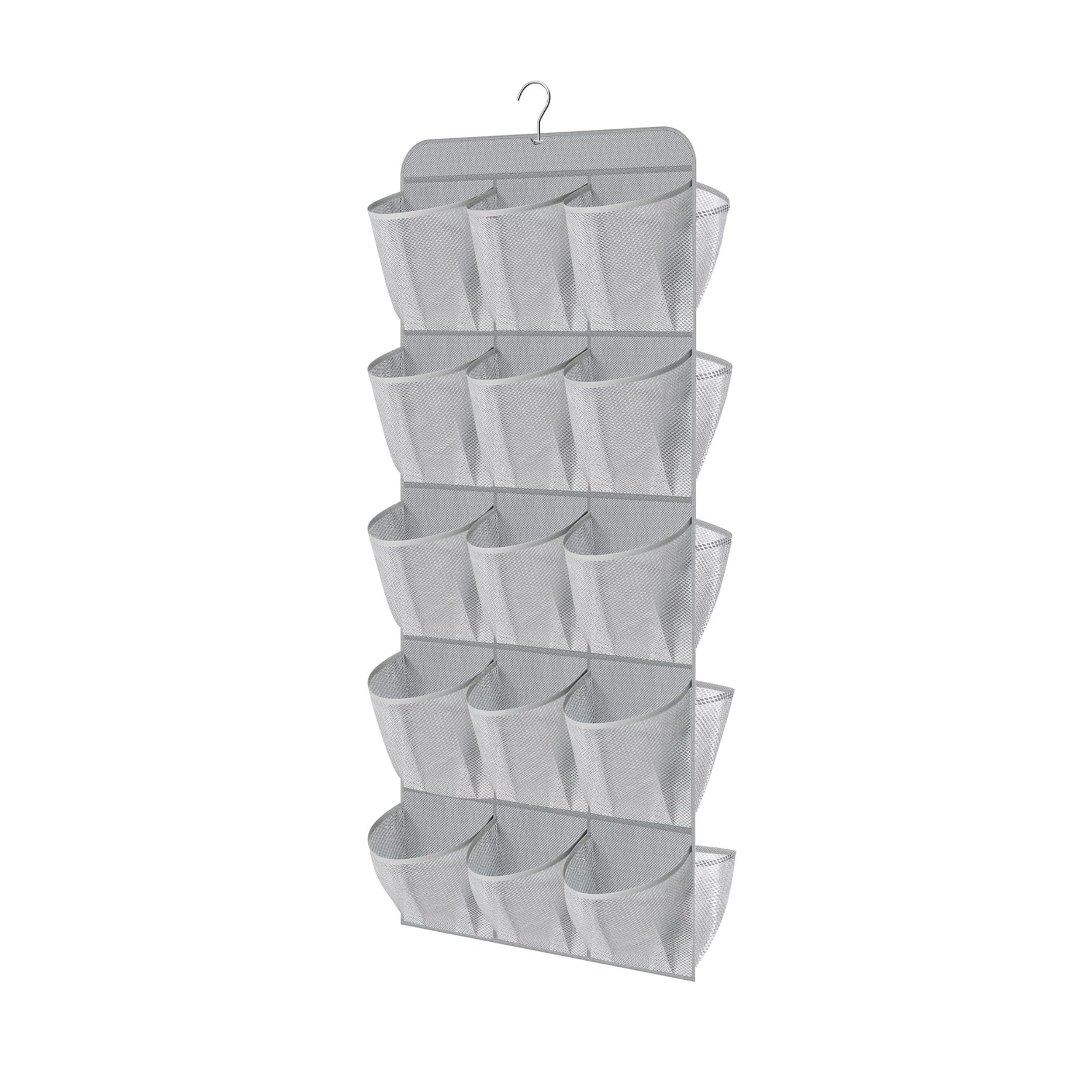 Stock Preferred 30 Pocket Dual Sided Hanging Shoe Organizer with Rotating Hanger
