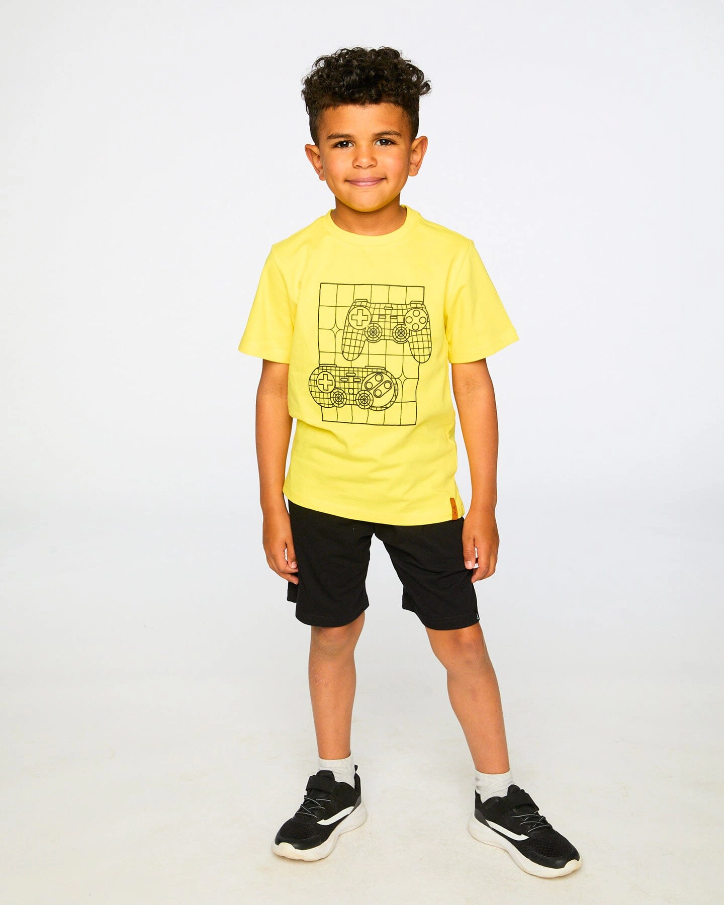 Deux par Boys Organic Cotton Jersey T-Shirt with Gamer Print