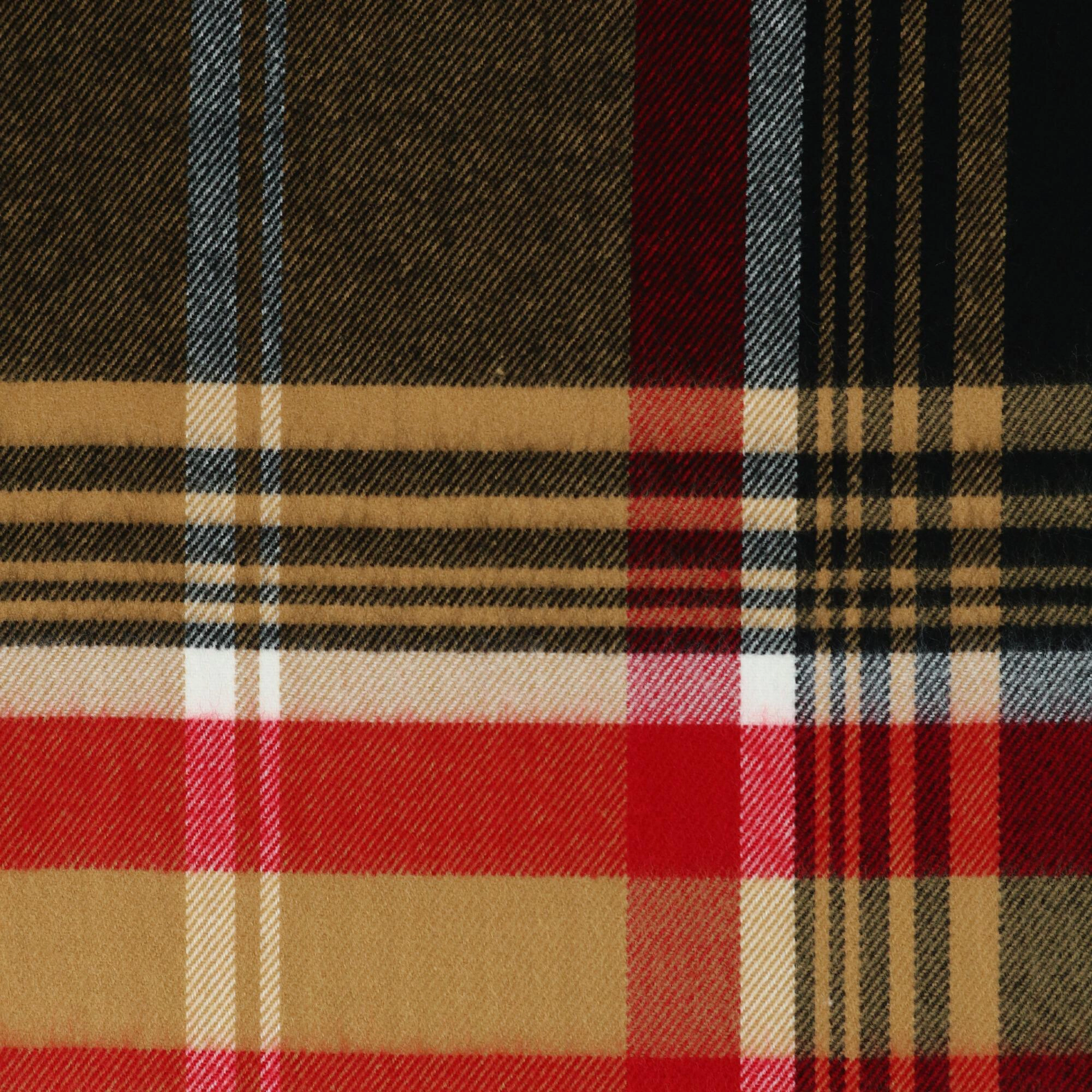 David & Young Soft Plaid Winter Scarf for Men Women Cozy Fringe