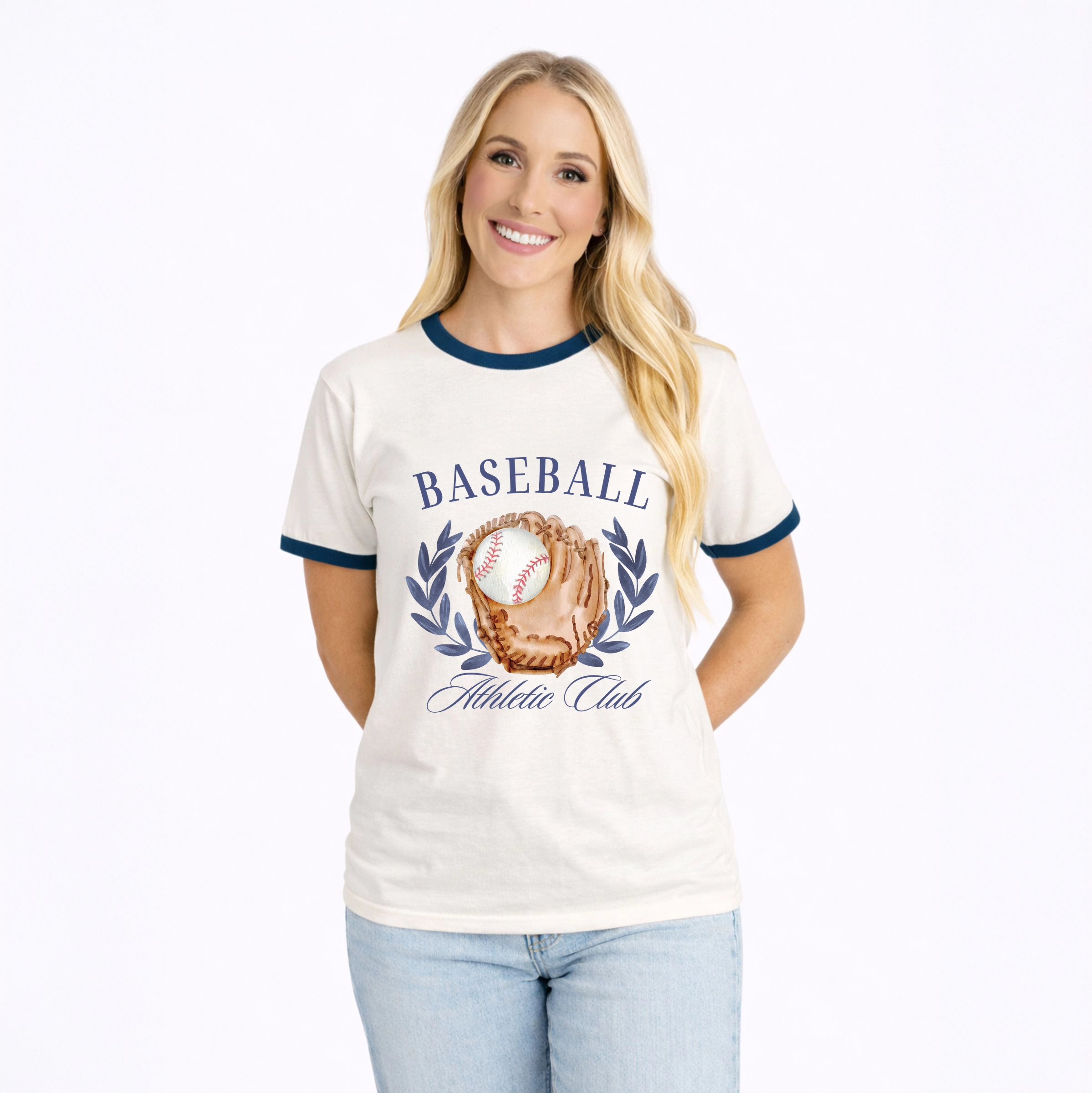 Simply Sage Market - Baseball Athletic Club Women's Ringer Graphic T-Shirt