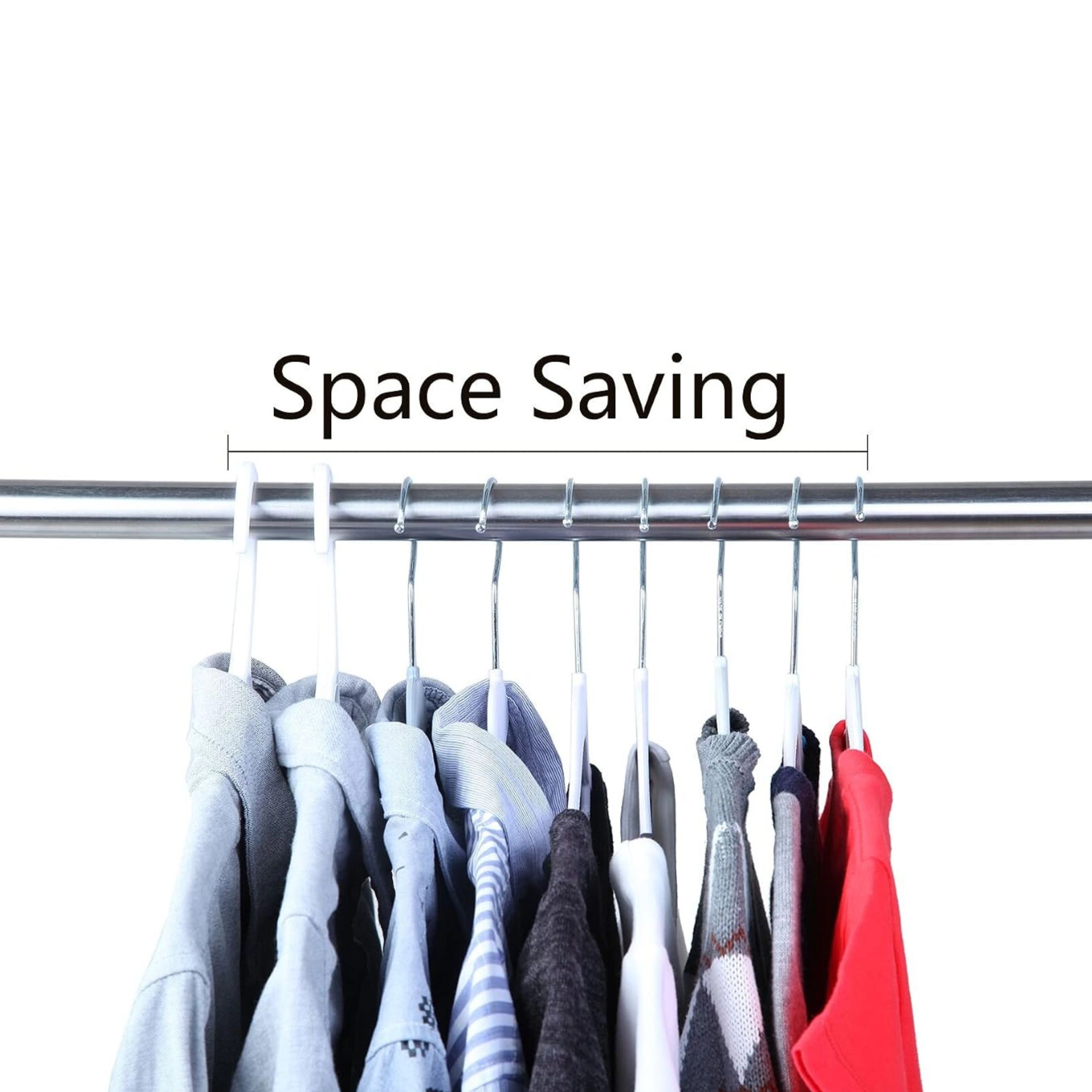 Stock Preferred Pack of 50 Plastic Clothes Hangers with Non Slip Pads Space Saving Design