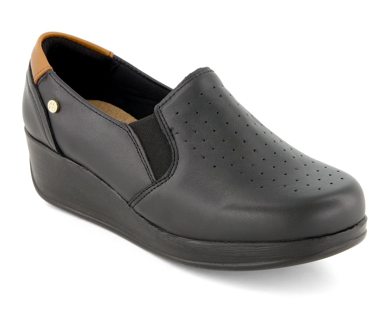 Andrea Womens Leather Platform Loafers