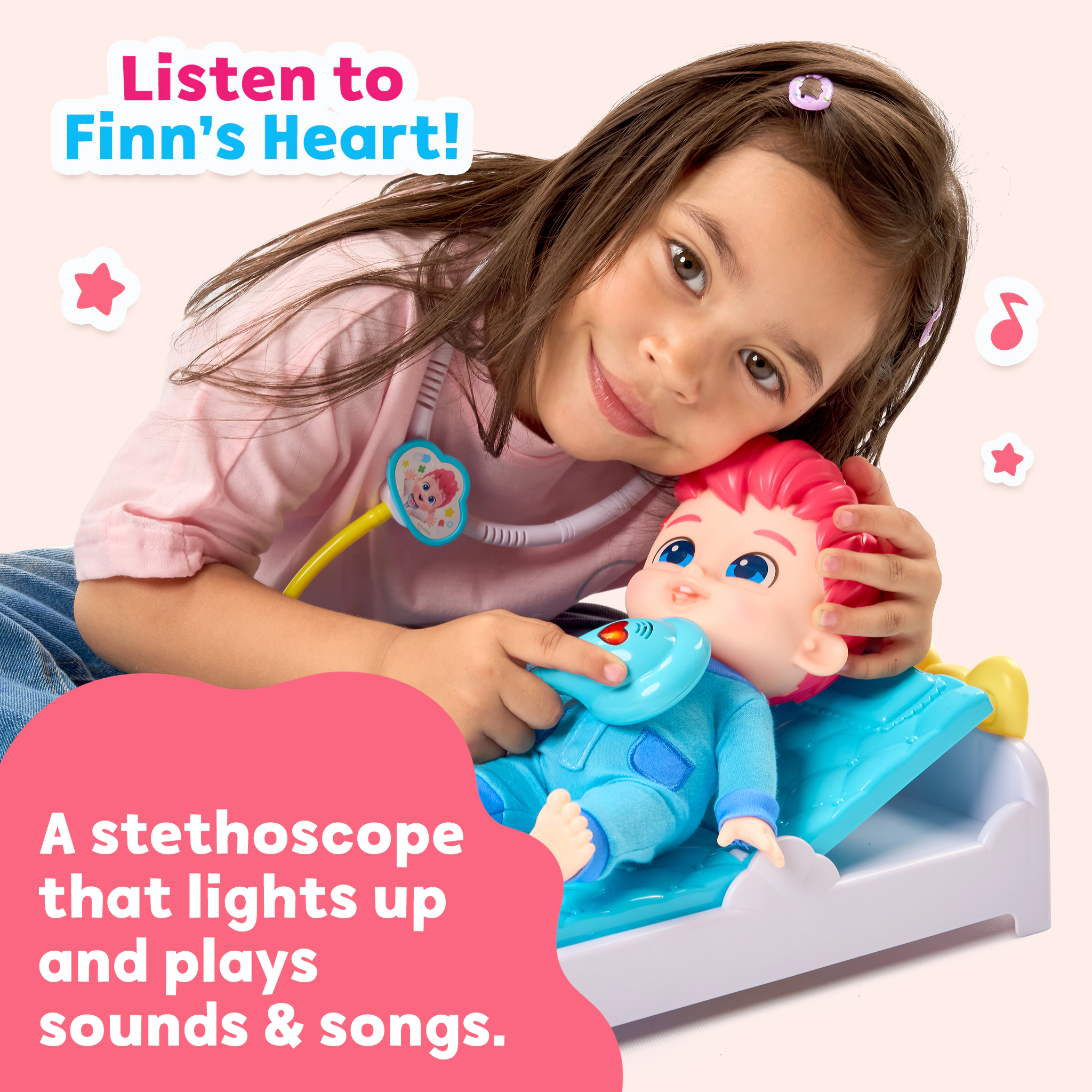 Bebefinn Kids Nursing Doll Set - Pretend Feeding Baby Doll Playset with Accessories