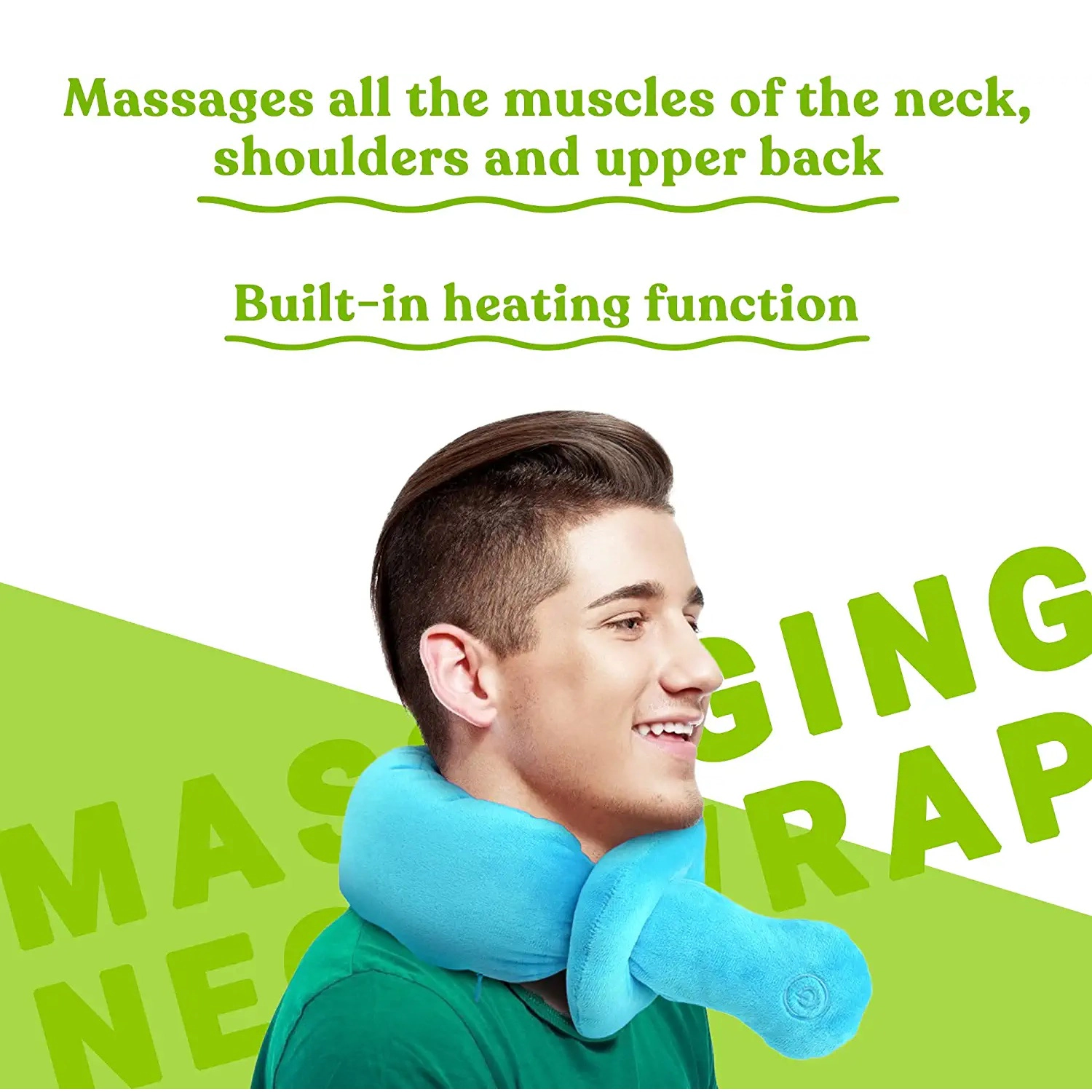 Pursonic Unisex Portable Heated Neck & Shoulder Massager Wrap