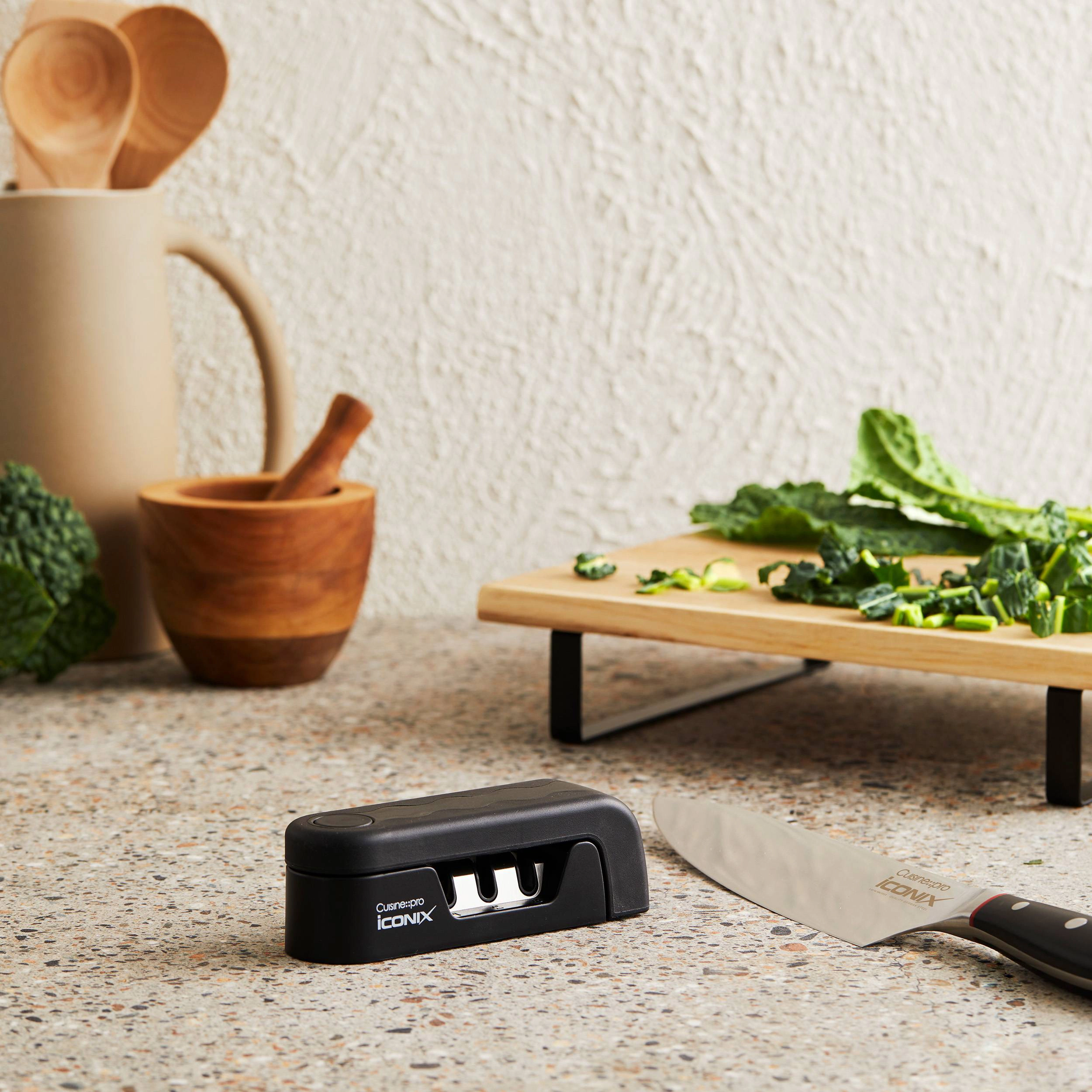 Cuisine::pro® iconiX® Foldable 3 Step Knife Sharpener