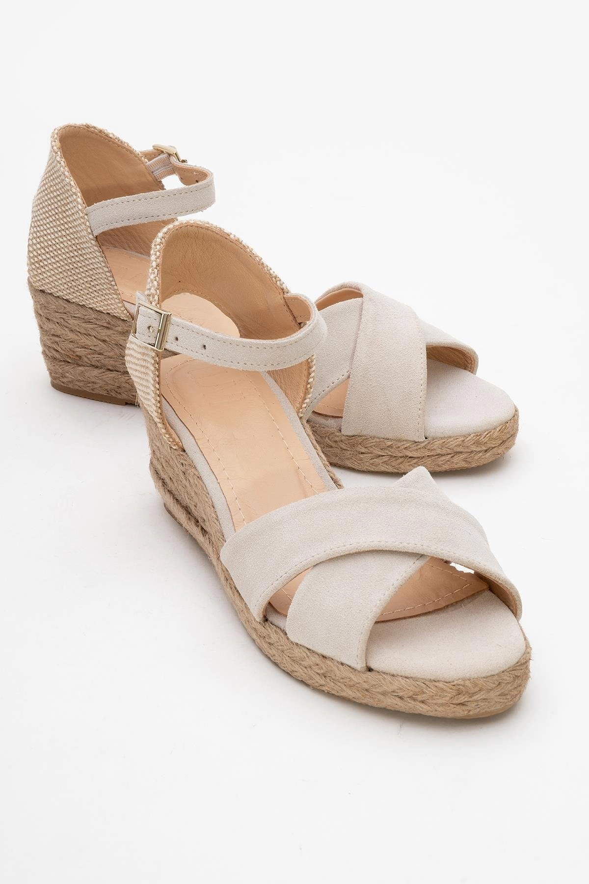 Forever & Always Womens Miria Leather Platform Espadrille
