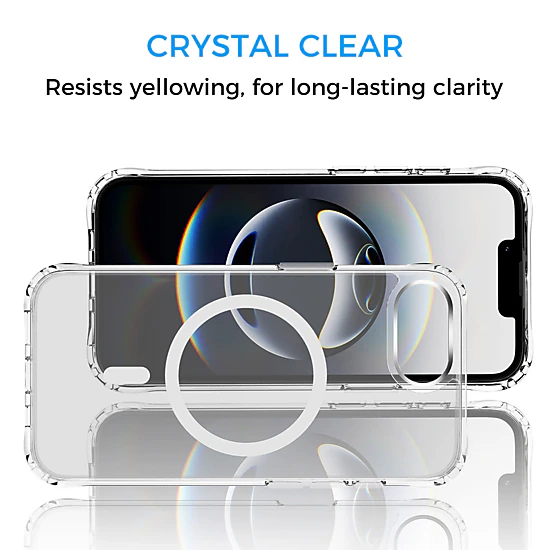 Alpha Digital Made for iPhone 16e, MagSafe, Shockproof - Clear Phone Case