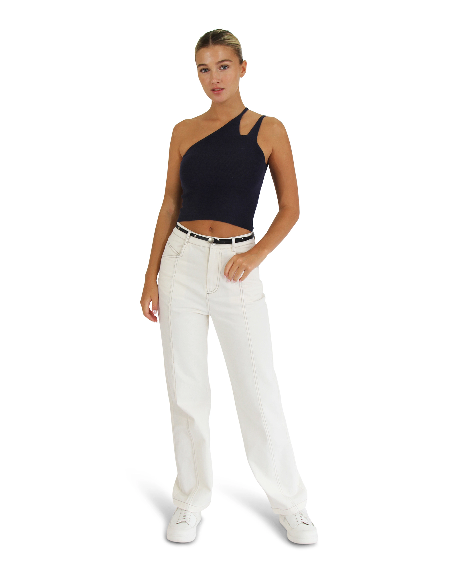 Belle & Bloom Womens Symphony Double Strap Knit Crop