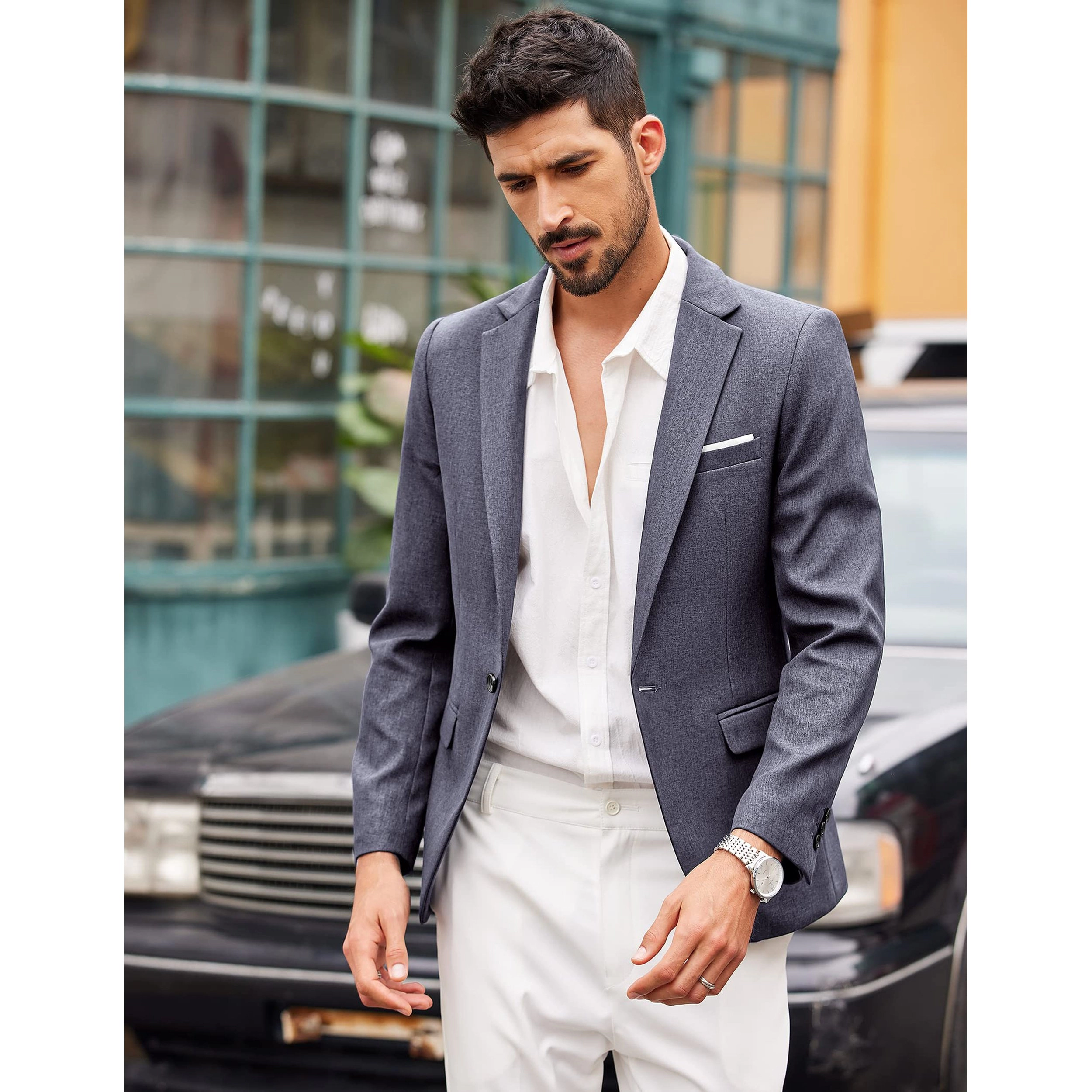 COOFANDY Men's Slim Fit Notch Lapel Casual Blazer Sport Coat Suit Jacket