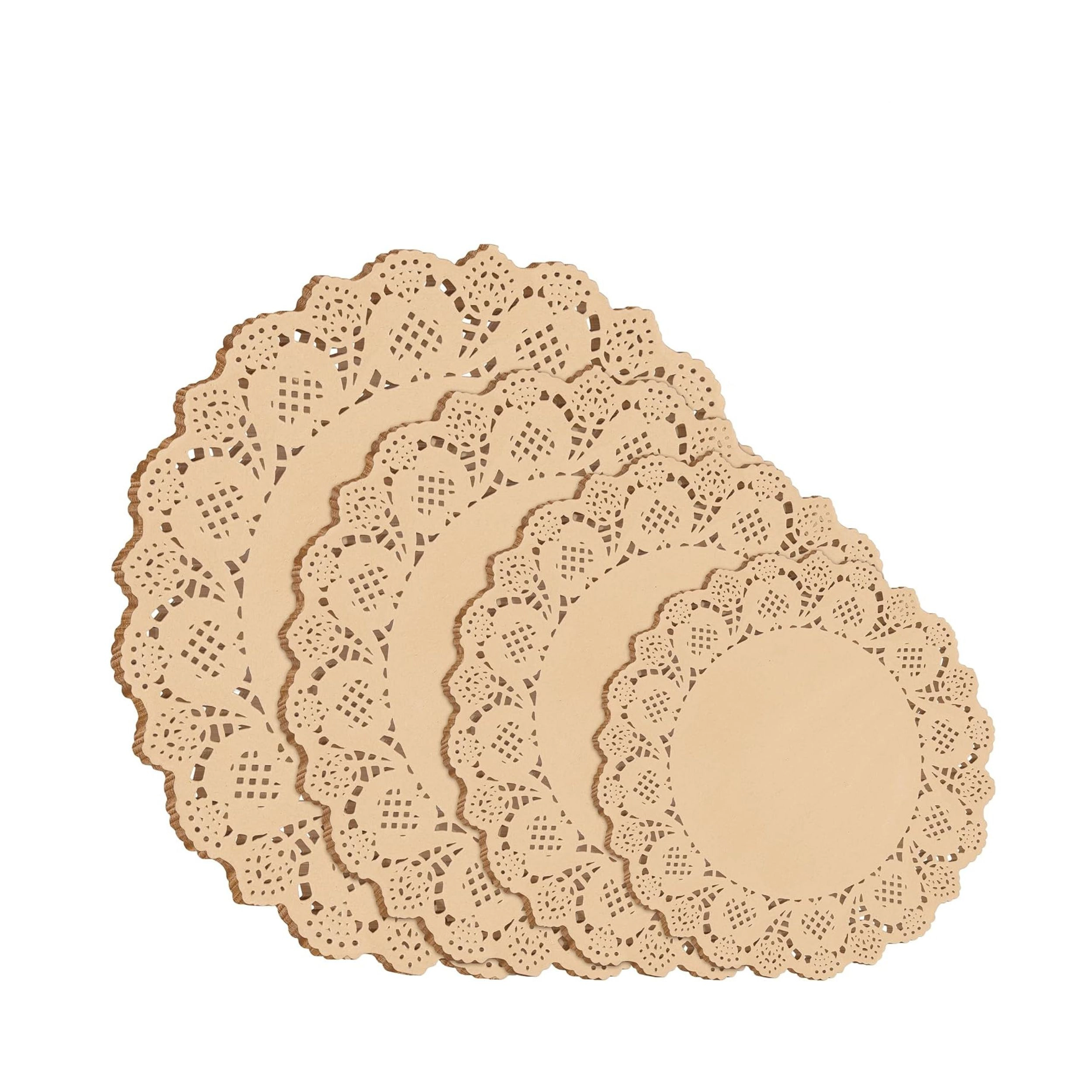 Stock Preferred Pack of 200 Round Lace Paper Doilies Assorted Disposable Decorative Placemats