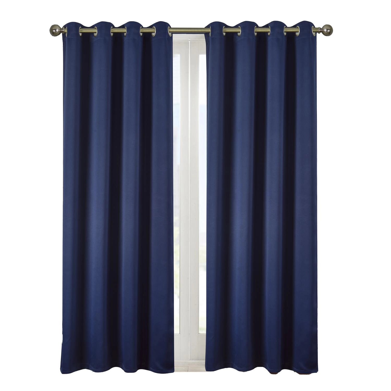 RT Designers Collection Anchorage Blackout Grommet Curtain Panel 54" x 84" Navy Blue