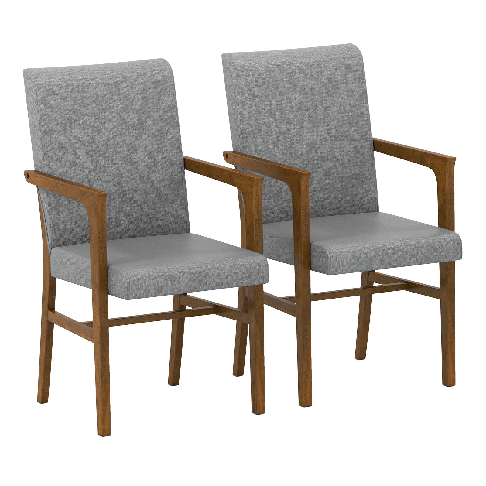 SlickBlue Set of 2 Upholstered Accent Chairs with High Back & Armrests