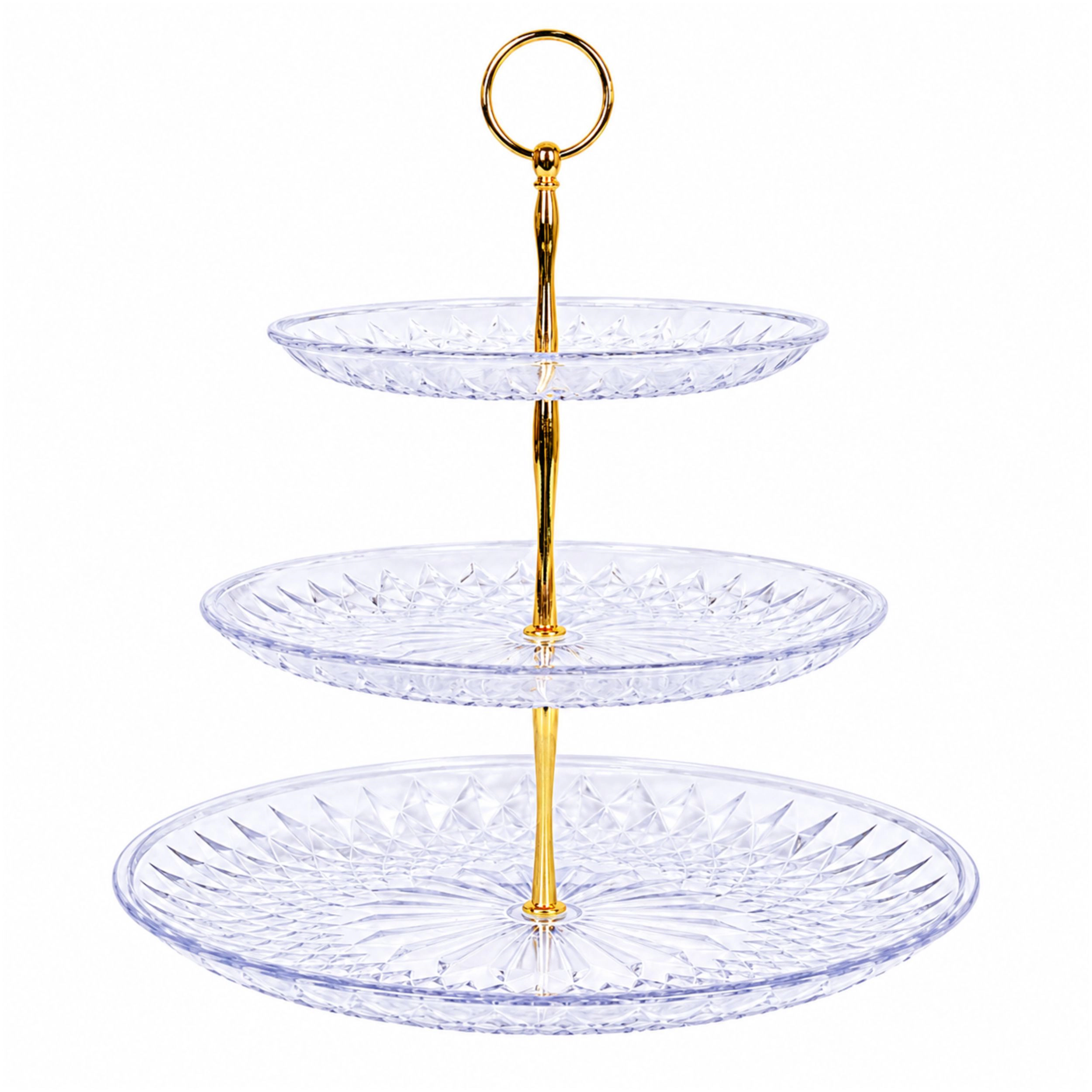 Home Collection 12-Inch 3-Tier Round Cupcake Stand