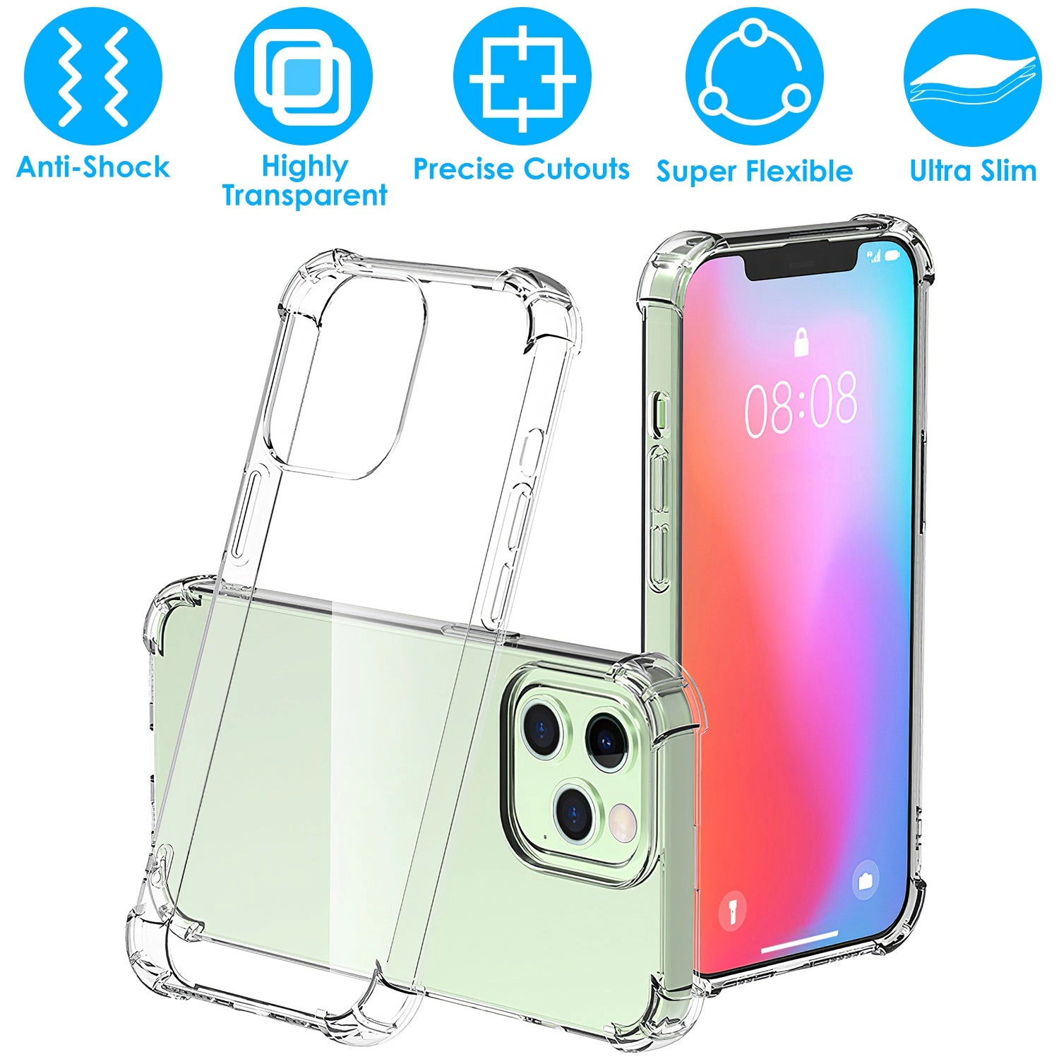 GBruno Clear Shockproof Phone Case For IPhone
