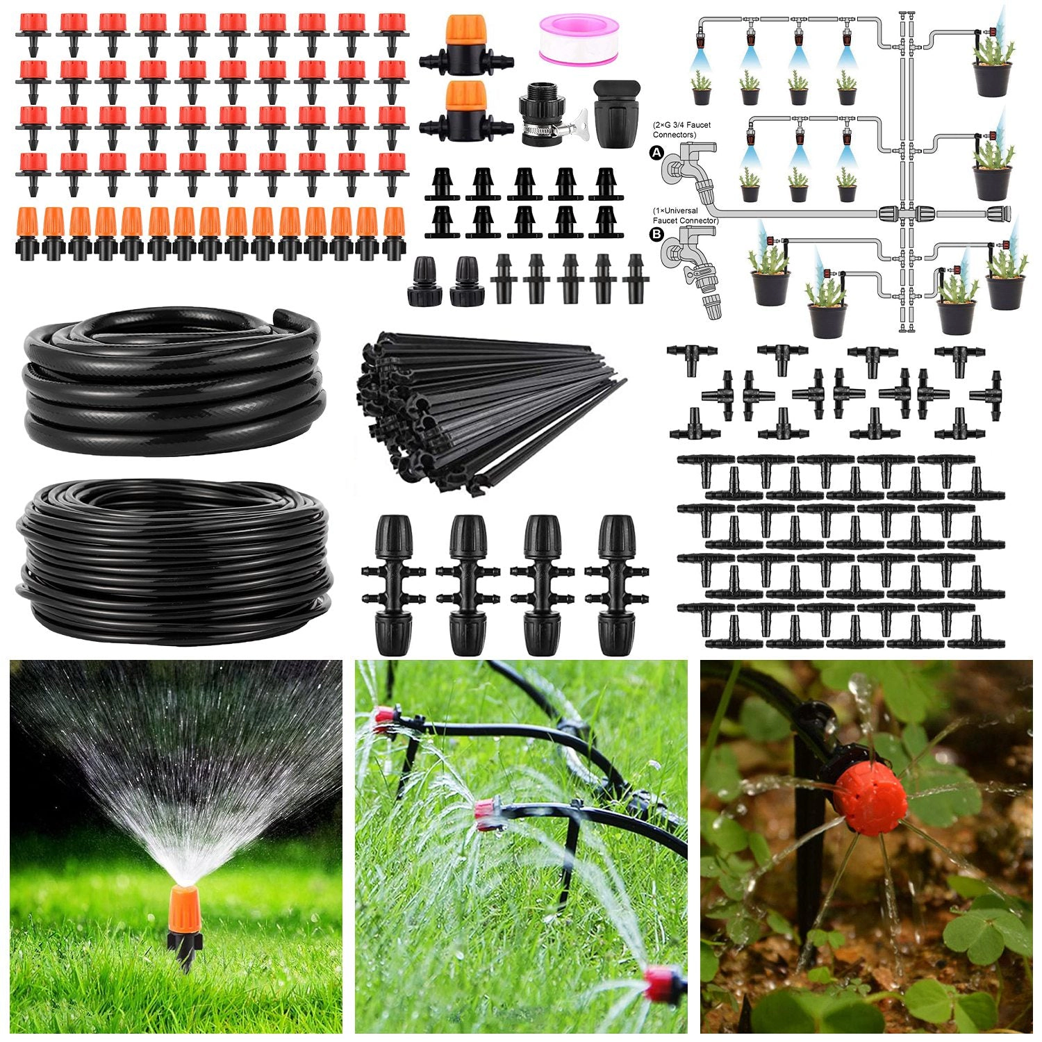 GBruno Automatic Drip Irrigation System Kit