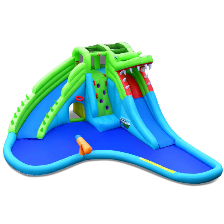 Hivvago 7-in-1 Inflatable Bounce House with Splashing Pool without Blower