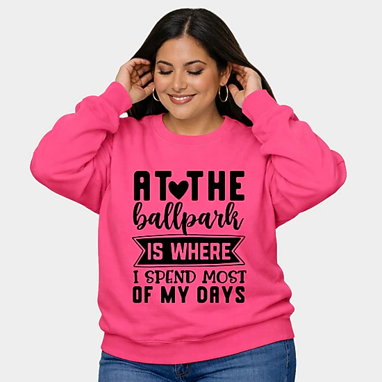Simply Sage Market - At The Ballpark -  Women's Plus Sized Graphic Sweatshirt