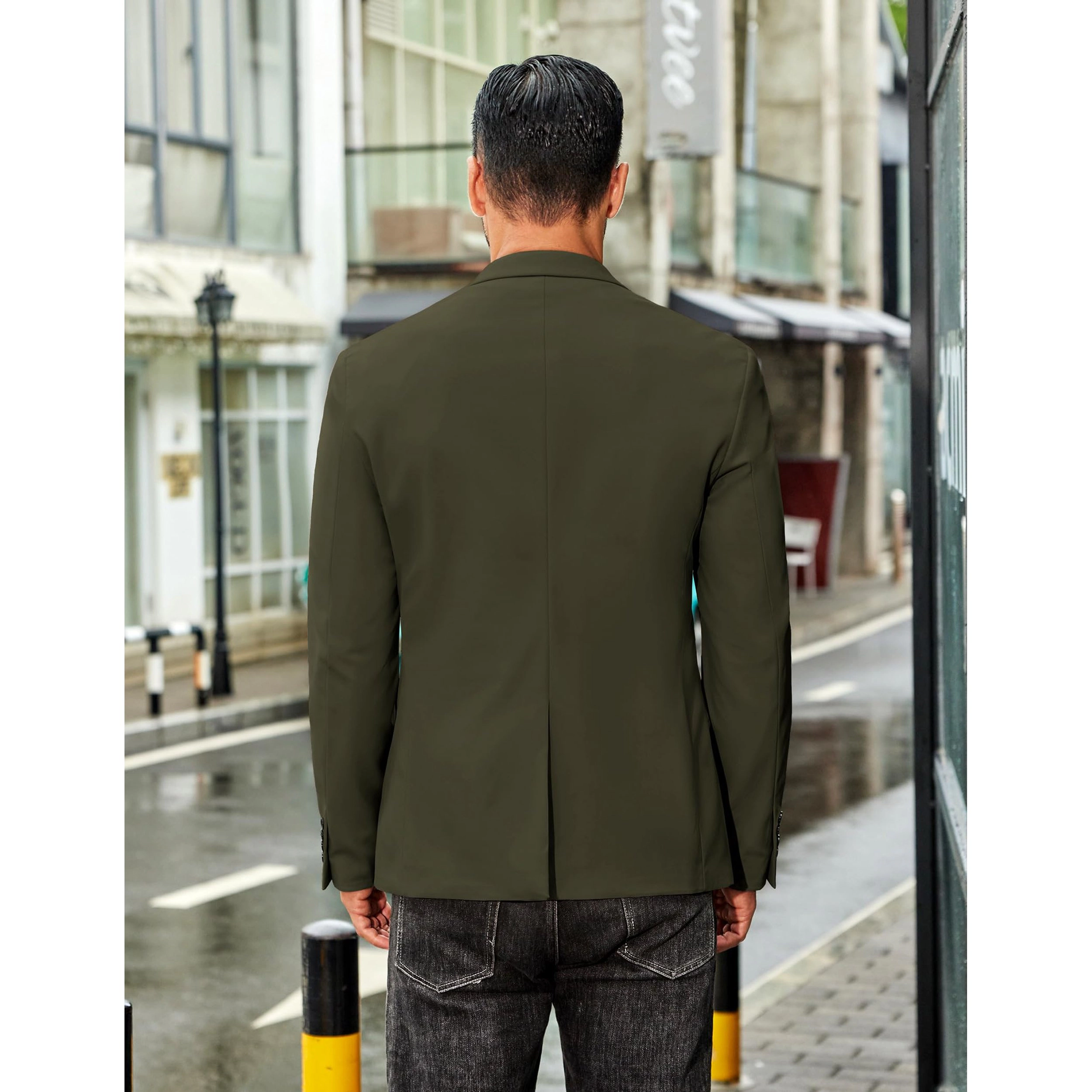 COOFANDY Men's Slim Fit Two Button Notch Lapel Casual Blazer Sport Coat Suit Jacket