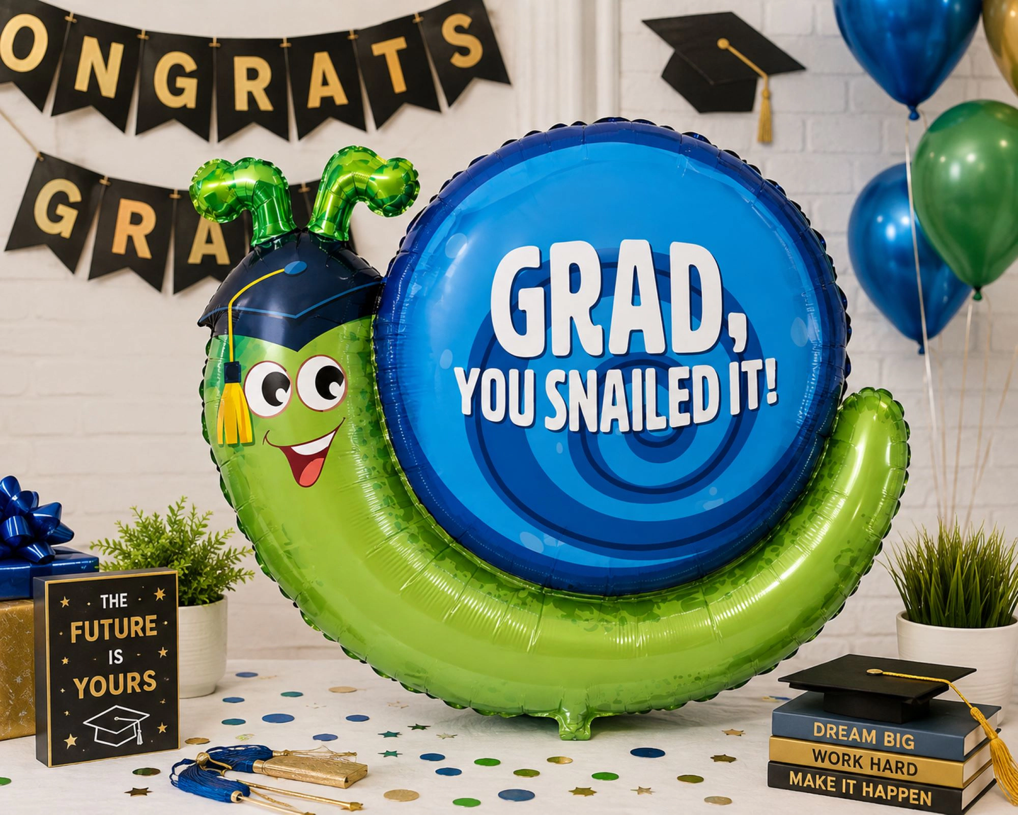 LoonBalloon You Snailed It Graduation Balloon 36 in