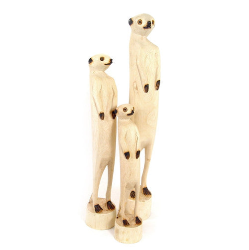 Mbare Hand Carved Standing Meerkat
