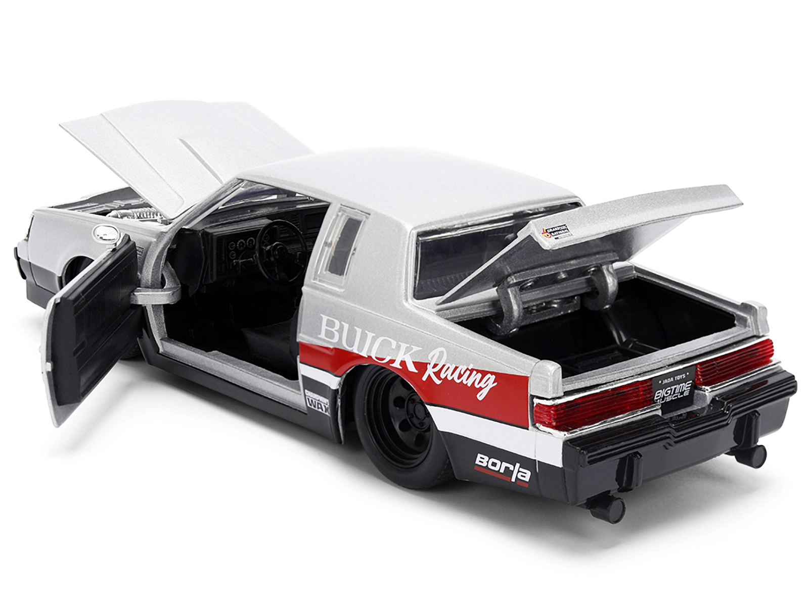 Jada 1987 Buick Grand National #7 "Buick Racing" Matt Silver Metallic with Red and Black Stripes "Bigtime