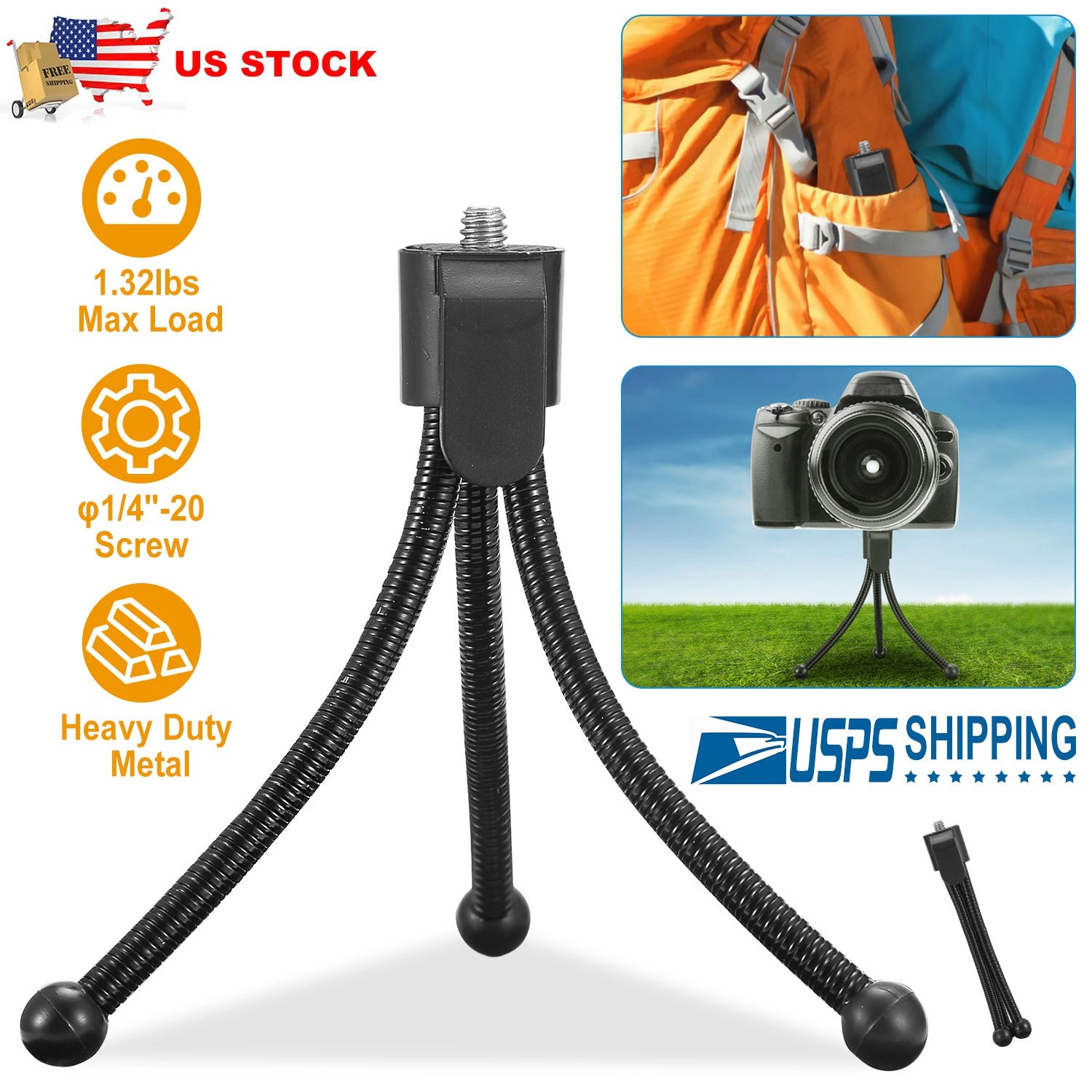 GBruno Flexible Metal Tabletop Camera Tripod Stand