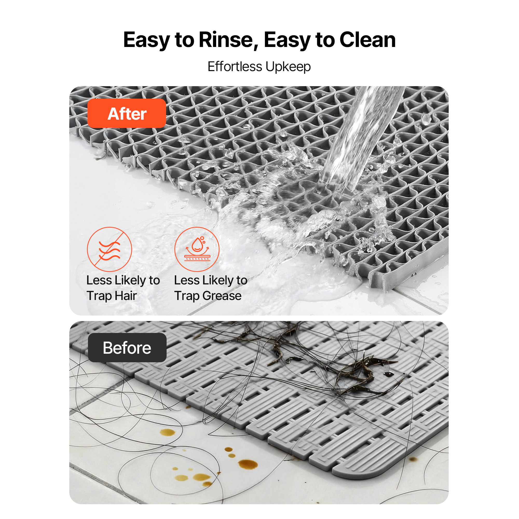 HONGGE Drainage Mat PVC Non Slip Commercial Floor Mat Wet Area Water Drain Splash Matting Hollow Doormat Roll for