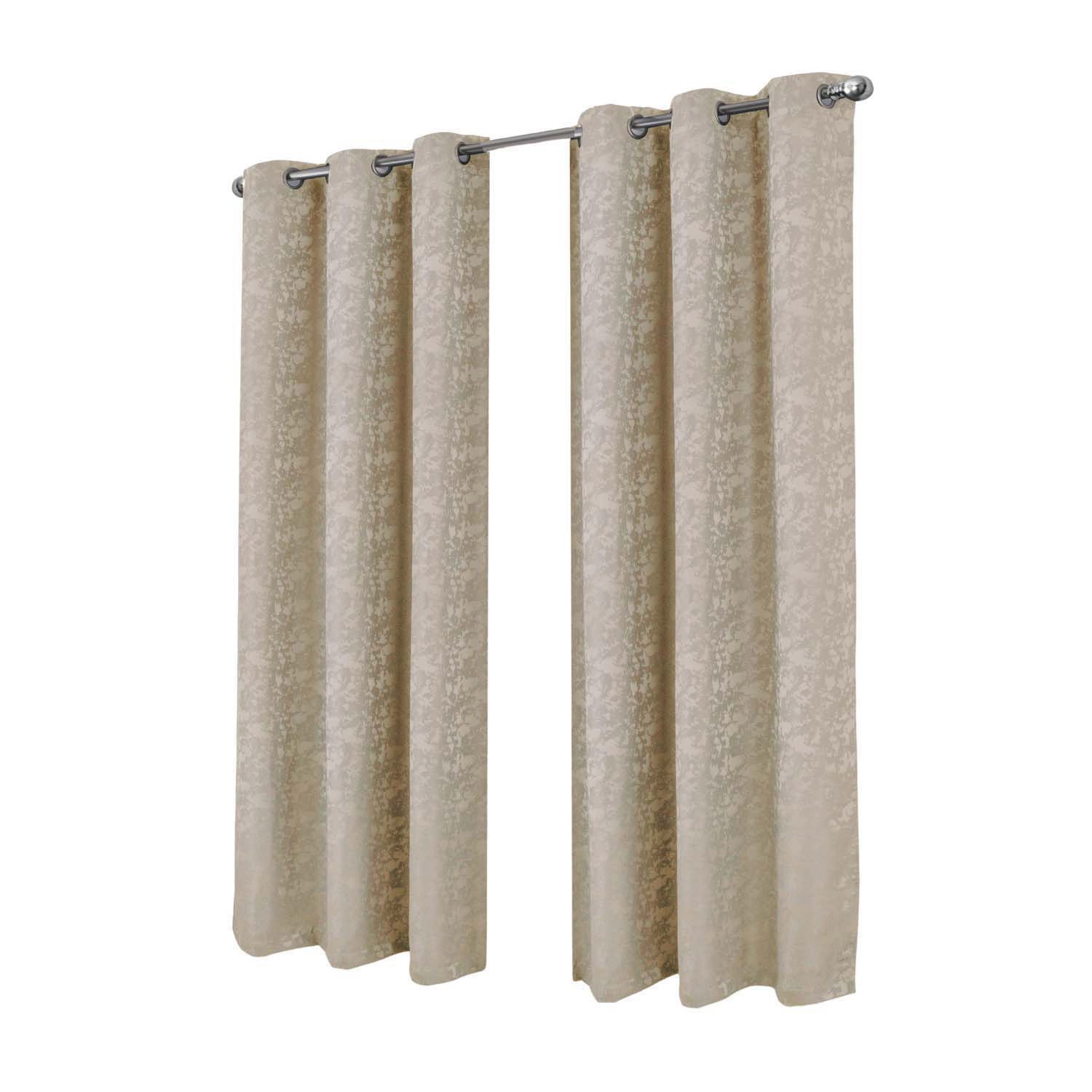 RT Designer Collection Calypso Shimmer Jacquard 2 Pack Grommet Curtain Panel Pair 36" x 84" Taupe