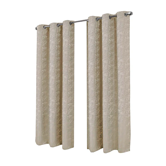 RT Designer Collection Calypso Shimmer Jacquard 2 Pack Grommet Curtain Panel Pair 36" x 84" Taupe